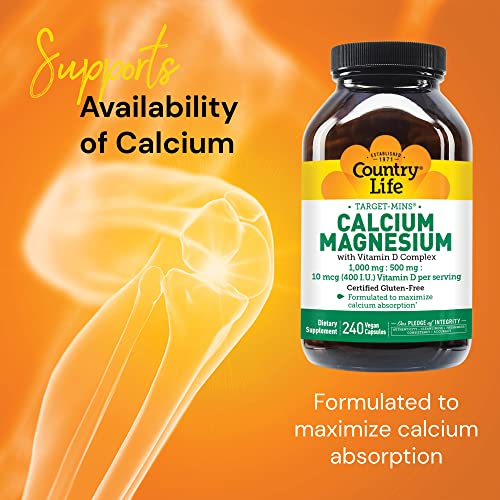 Country Life Target-Mins Calcium Magnesium with Vitamin D-Complex