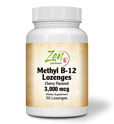 Methyl B-12 Supplement - Cardiovascular Support & More - 50 Lozenges