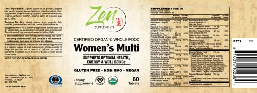Organic Women's Multivitamin - 120 Whole Food Tablets