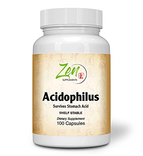 Acidophilus: Alleviate Gas, Constipation & Lactose Intolerance (100-Caps)