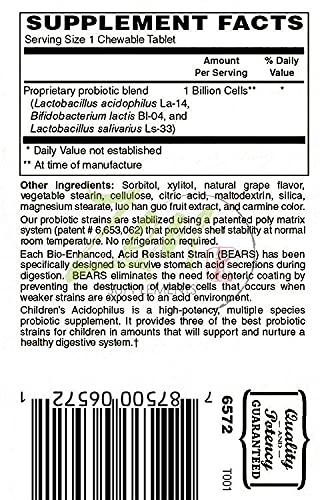 Children's Probiotic Acidophilus Plus Bifido 60 Chewable Tabs