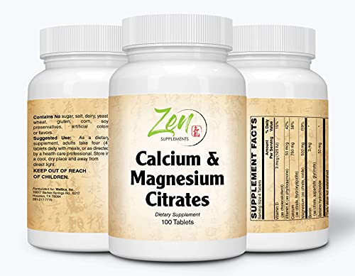 Bone Health & Muscle Relaxation 100-Tabs with Calcium & Magnesium