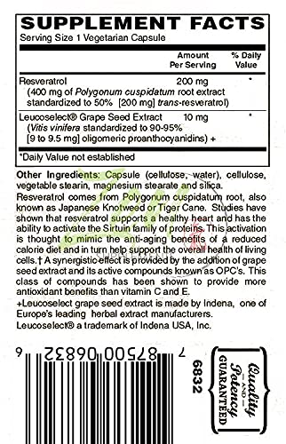 Resveratrol Plus: 200mg Strength, 60 Vegcaps