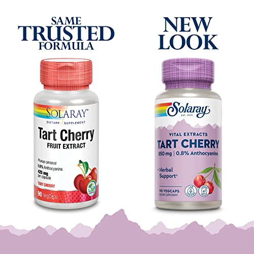 SOLARAY Tart Cherry Extract 425mg | Supports Uric Acid | Antioxidants & Anthocyanins