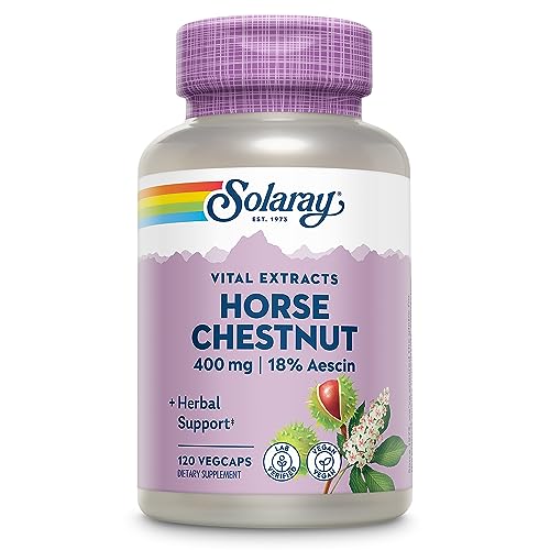 Solaray Horse Chestnut Seed Extract 400mg - Leg Vein Support - Vegan - 120 VegCaps