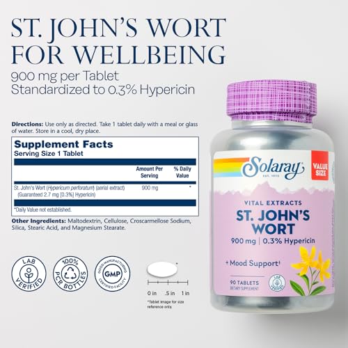 St. Johns Wort Aerial Extract 900mg | Mood Stability