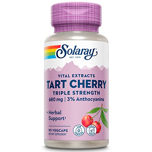 SOLARAY Triple Strength Tart Cherry Extract Capsules - Antioxidant Rich