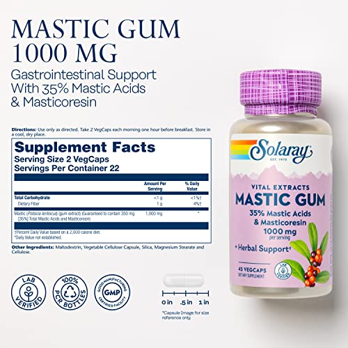 SOLARAY Mastic Gum Extract 500 mg (45 capsules)