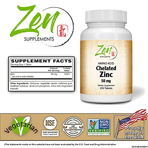 Zen Supplements - Zinc Immune Support 250-Tabs