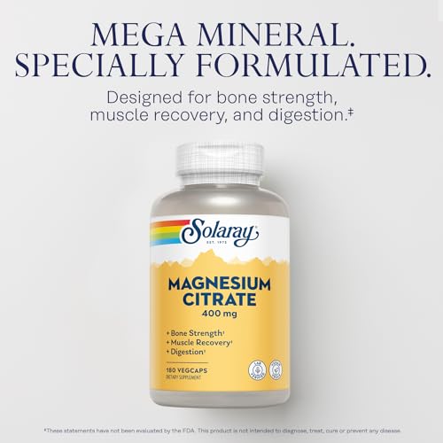 Solaray Magnesium Citrate: Bone Strength, Muscle Recovery, Digestion