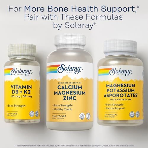 Solaray Cal/Mag/Zinc Supplement with Citrate for Bone Support