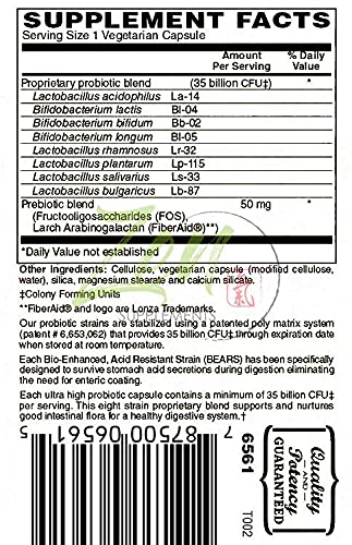 35 Billion CFU Probiotic - 8 Strains - Digestive Support