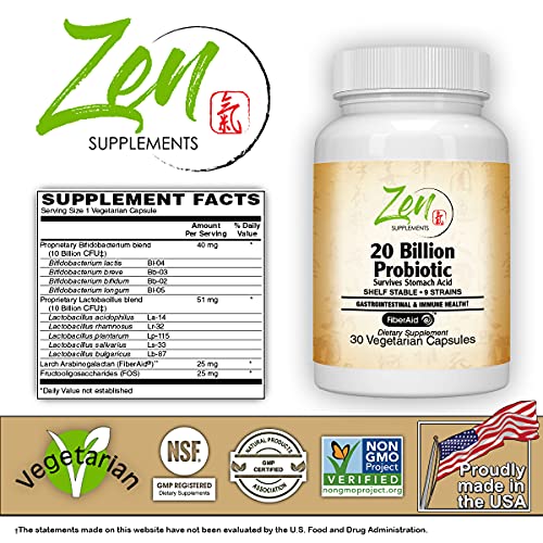 Multi-Probiotic: 20 Billion CFU, Sustained Release, Digestive Support