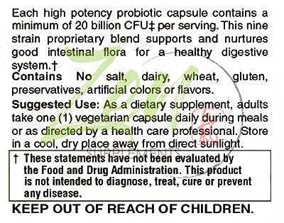 Multi-Probiotic: 20 Billion CFU, Sustained Release, Digestive Support