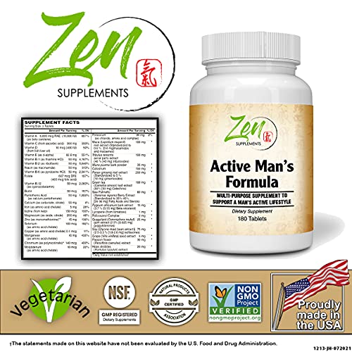 Men's Extra Strength Multivitamin for Overall Health - 180 Tabs