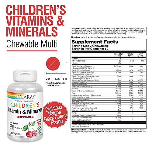 Solaray Children's Complete Multivitamin (Black Cherry Flavor)