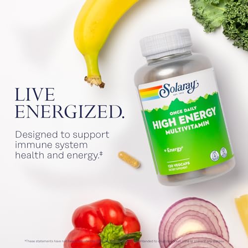 SOLARAY High Energy Multivitamin | Daily Time-Release Formula