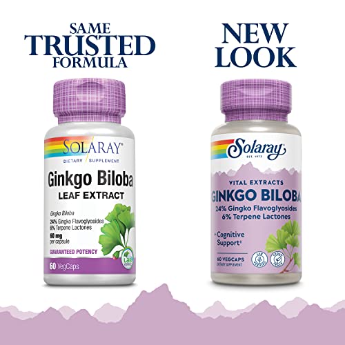 SOLARAY Ginkgo Biloba Extract Capsules | 60 Count