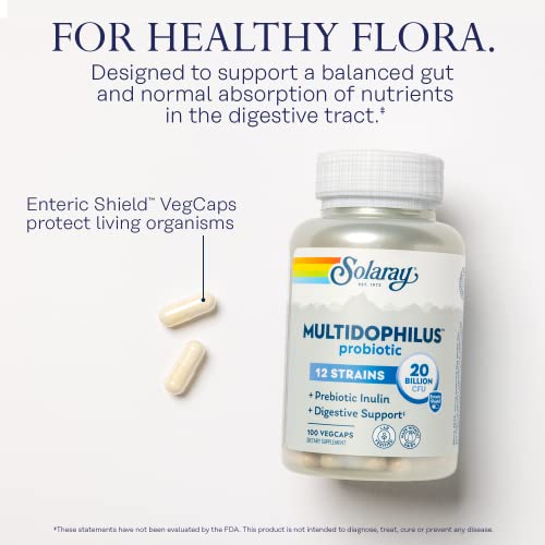 SOLARAY Multidophilus 12 Strain Probiotic - Digestive Health Support