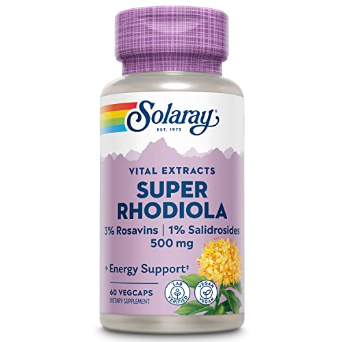 SOLARAY Super Rhodiola Root Extract 500mg | Stress & Energy Support