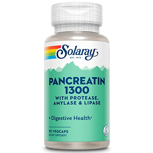 Solaray Pancreatin 1300 with Papaya for Digestion Support