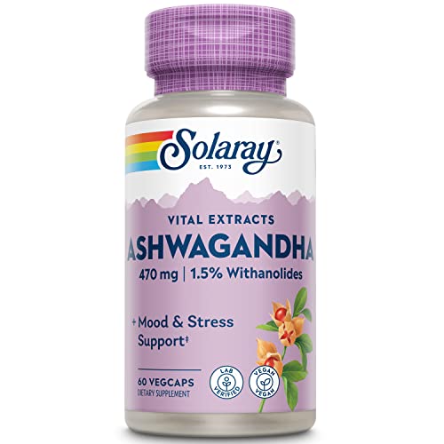 SOLARAY Ashwagandha Extract 470mg Capsules | 60 Count