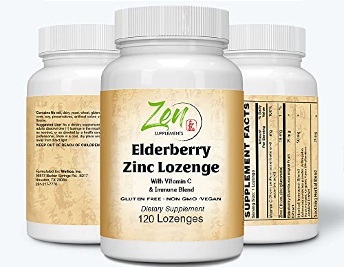 Elderberry Zinc Immune Boost - 120 Chewable Vegan Tablets