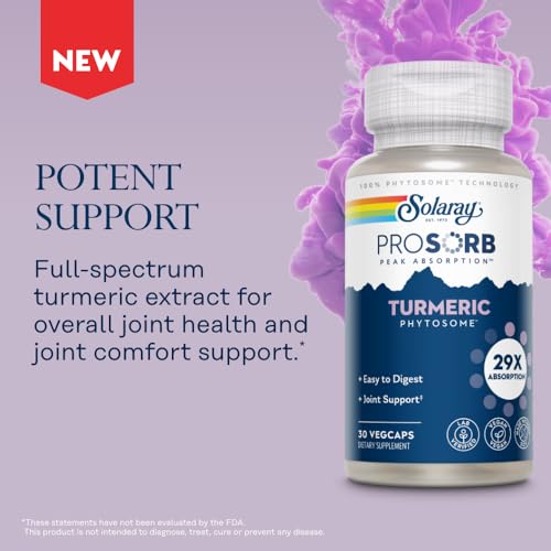 SOLARAY Turmeric Phytosome Capsules for Joint Support