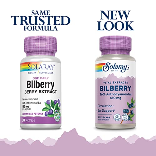 SOLARAY Bilberry Extract 160 mg for Eye & Circulation