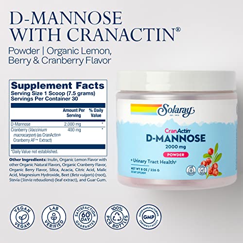 Cranberry D-Mannose Powder: Urinary Tract Support, 30 Servings