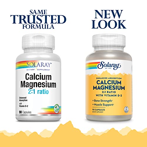 Solaray Calcium & Magnesium Capsules, 90ct