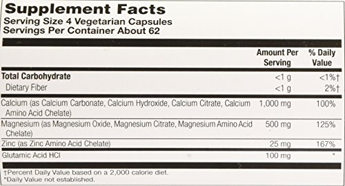 Solaray Calcium, Magnesium, Zinc Capsules - 250 ct