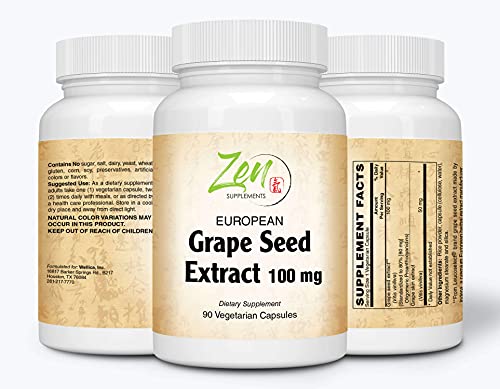 Powerful Antioxidant: European Grape Seed Extract, 90-Vegcaps