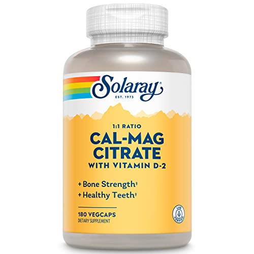 SOLARAY Calcium Magnesium Citrate 1:1 Ratio w/Vitamin D