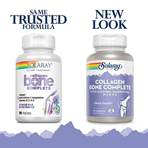 SOLARAY Collagen Bone Complete | Plant Calcium & Magnesium