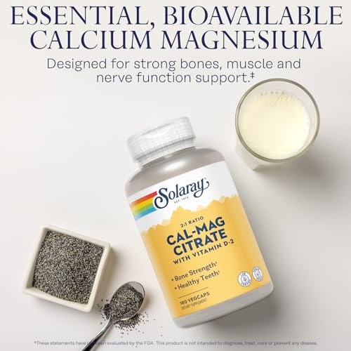 Solaray Calcium Magnesium Citrate 2:1 - Bone Health Formula