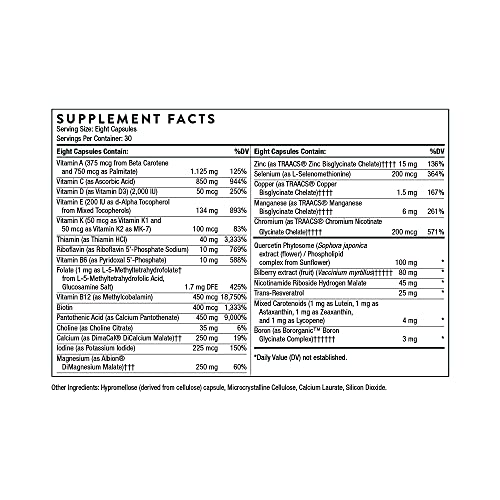 Thorne Advanced Nutrients - Multivitamin with NR - Healthy Aging, Eye Health - 240 Caps