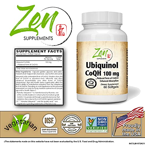 Ubiquinol CoQ10: Antioxidant Support, Heart Health, Energy Boost (60 Softgels)