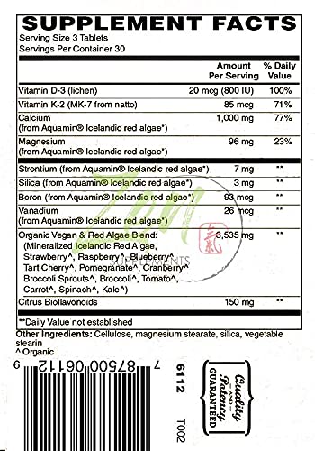 All-Natural Algae Calcium with Magnesium - Boosts Bone Strength