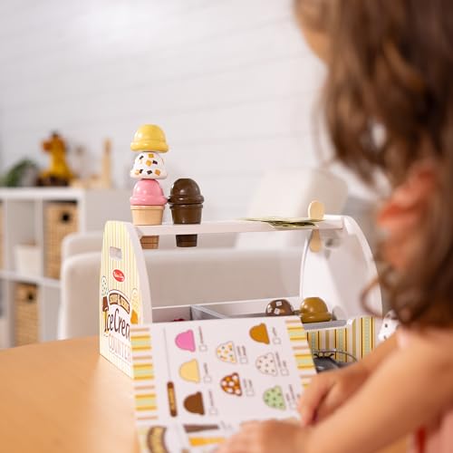 Melissa & Doug Wooden Ice Cream Counter - Educational Toys