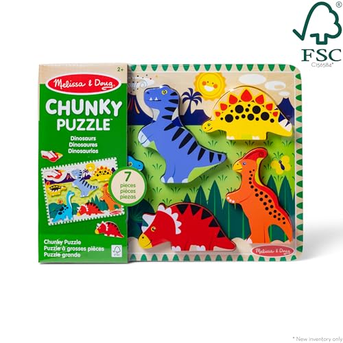 Melissa & Doug Chunky Dinosaur Puzzle (7 pcs)