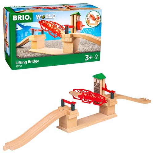 BRIO Lifting Bridge | Toy Train Accessory, Red