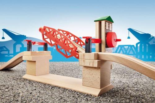 BRIO Lifting Bridge | Toy Train Accessory, Red