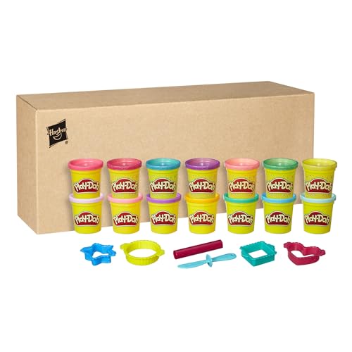 Sparkling Play-Doh Set: 14 Non-Toxic Modeling Cans