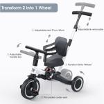 Toddler 4-in-1 Tricycle with Parent Push Handle