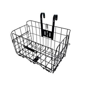 Front Handlebar Folding Bike Wire Basket with Handles