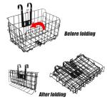 Front Handlebar Folding Bike Wire Basket with Handles