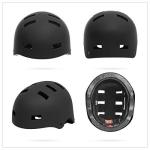 Stylish Black Skate Helmet for Adults - Medium/Large