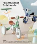 LOL-FUN 5-in-1 Toddler Tricycle with Steering Handle
