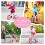 XIAPIA Kids Tricycle with Detachable Pedal and Training Wheels